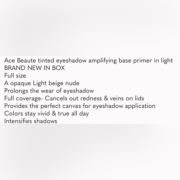 Ace Beaute Eyeshadow Amplifying Base in Light - Picture 2 of 8